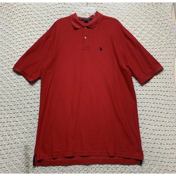 Other - US Polo Assn Ultimate Pique Polo Shirt Mens XL Tall Red Cotton Blend